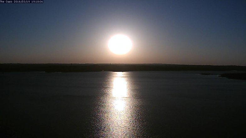 Lake Travis webcam, March 19, 2016 6:25 PM CT