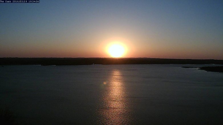 Lake Travis webcam, March 19, 2016 6:40 PM CT