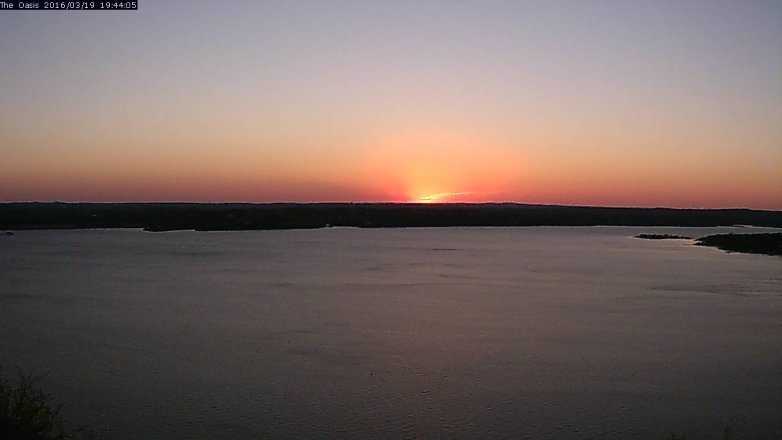 Lake Travis webcam, March 19, 2016 6:50 PM CT