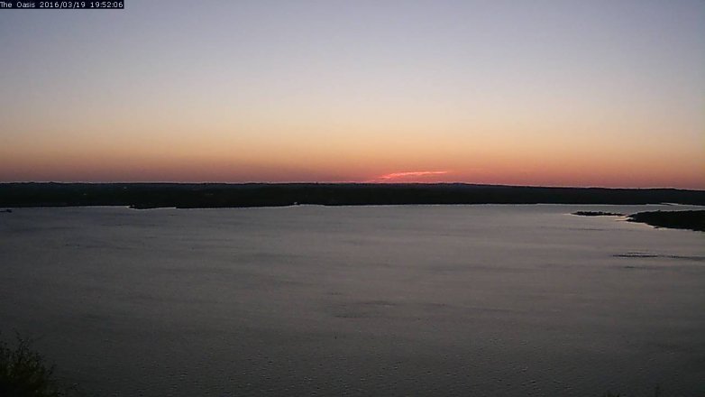 Lake Travis webcam, March 19, 2016 7:00 PM CT
