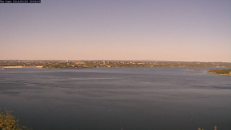 Lake Travis webcam, March 20, 2016 9:05 AM CT