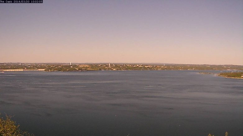 Lake Travis webcam, March 20, 2016 9:10 AM CT