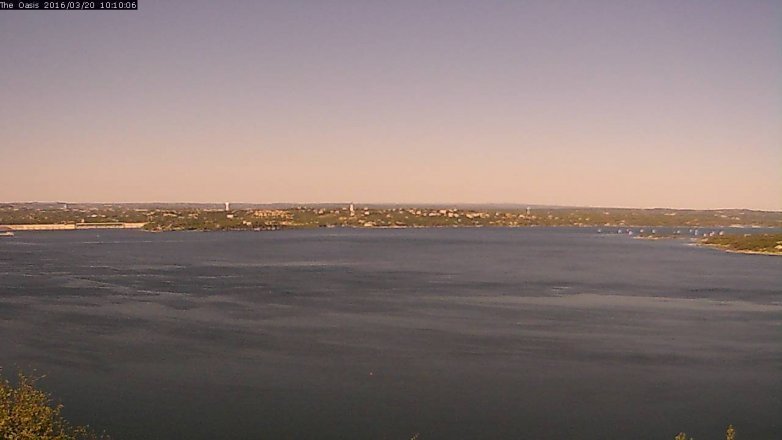 Lake Travis webcam, March 20, 2016 9:15 AM CT
