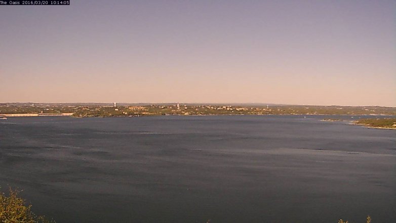Lake Travis webcam, March 20, 2016 9:20 AM CT