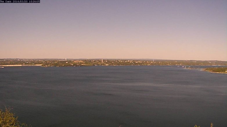 Lake Travis webcam, March 20, 2016 9:35 AM CT