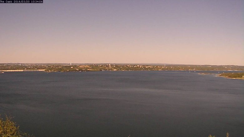 Lake Travis webcam, March 20, 2016 9:40 AM CT