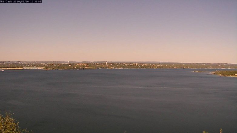 Lake Travis webcam, March 20, 2016 9:45 AM CT