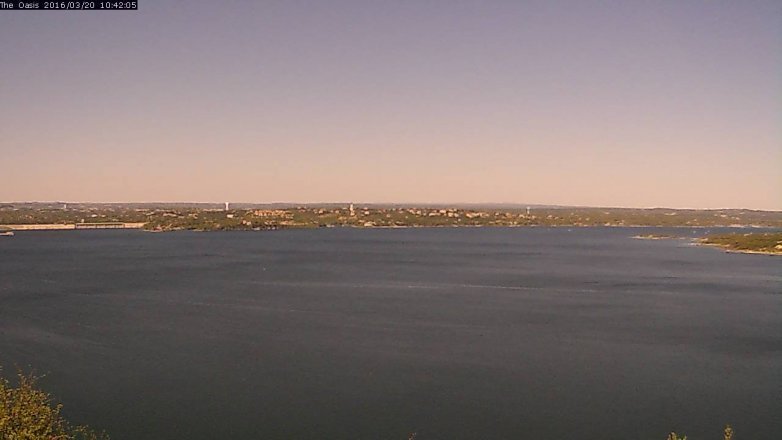Lake Travis webcam, March 20, 2016 9:50 AM CT