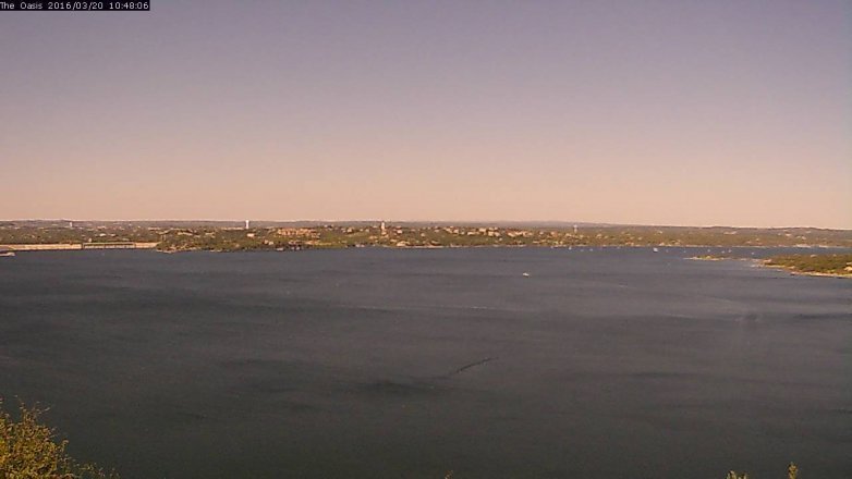 Lake Travis webcam, March 20, 2016 9:55 AM CT