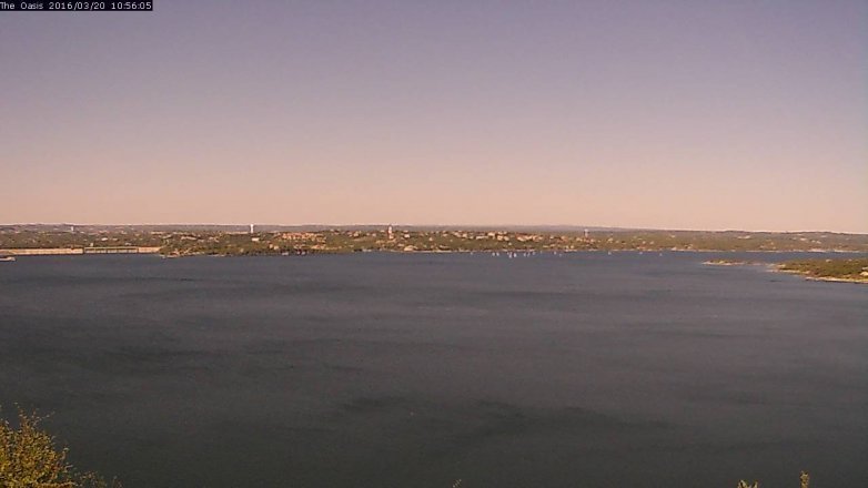 Lake Travis webcam, March 20, 2016 10:00 AM CT