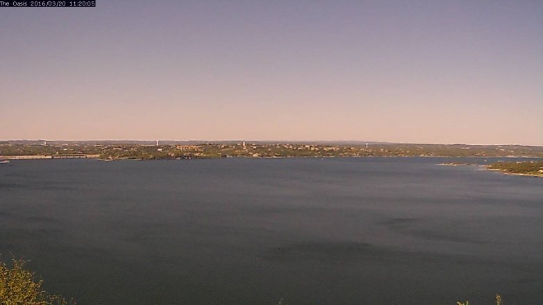Lake Travis webcam, March 20, 2016 10:25 AM CT