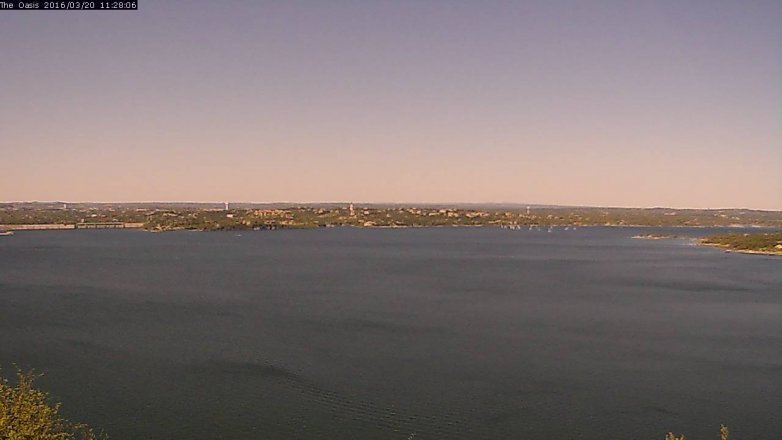 Lake Travis webcam, March 20, 2016 10:35 AM CT