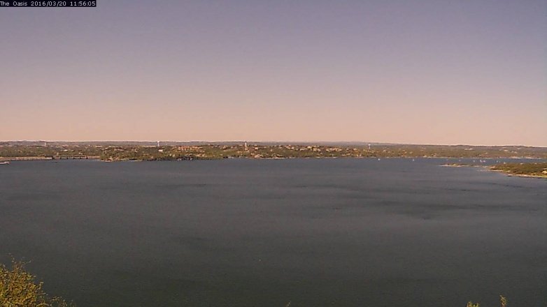 Lake Travis webcam, March 20, 2016 11:00 AM CT