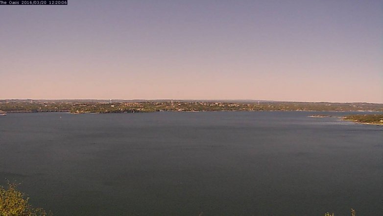 Lake Travis webcam, March 20, 2016 11:25 AM CT