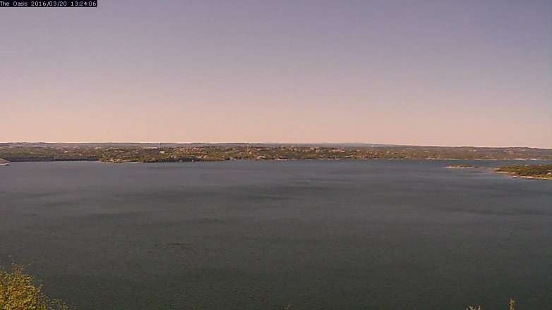 Lake Travis webcam, March 20, 2016 12:30 PM CT