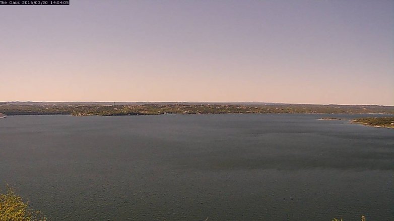 Lake Travis webcam, March 20, 2016 1:10 PM CT