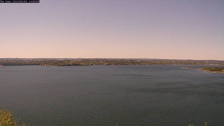 Lake Travis webcam, March 20, 2016 1:15 PM CT