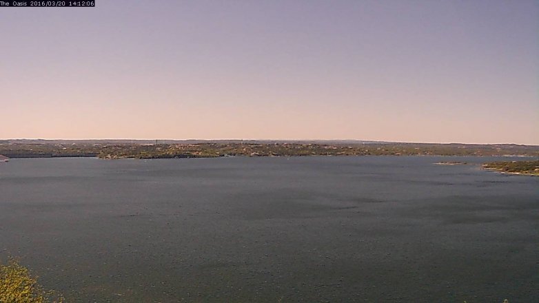 Lake Travis webcam, March 20, 2016 1:20 PM CT