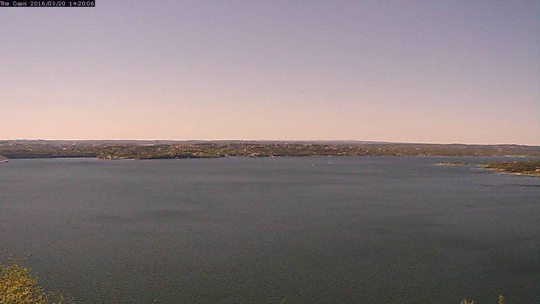 Lake Travis webcam, March 20, 2016 1:25 PM CT