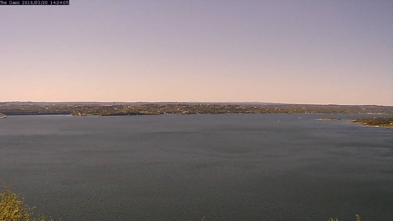 Lake Travis webcam, March 20, 2016 1:30 PM CT