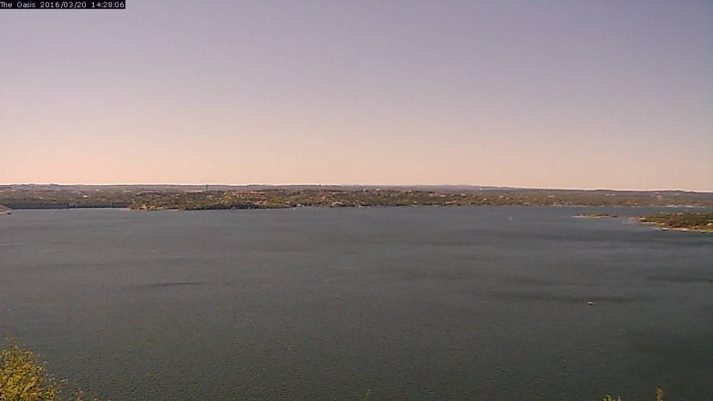 Lake Travis webcam, March 20, 2016 1:35 PM CT