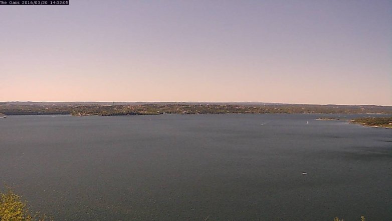 Lake Travis webcam, March 20, 2016 1:40 PM CT