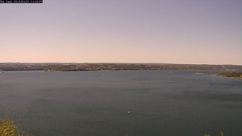 Lake Travis webcam, March 20, 2016 1:50 PM CT