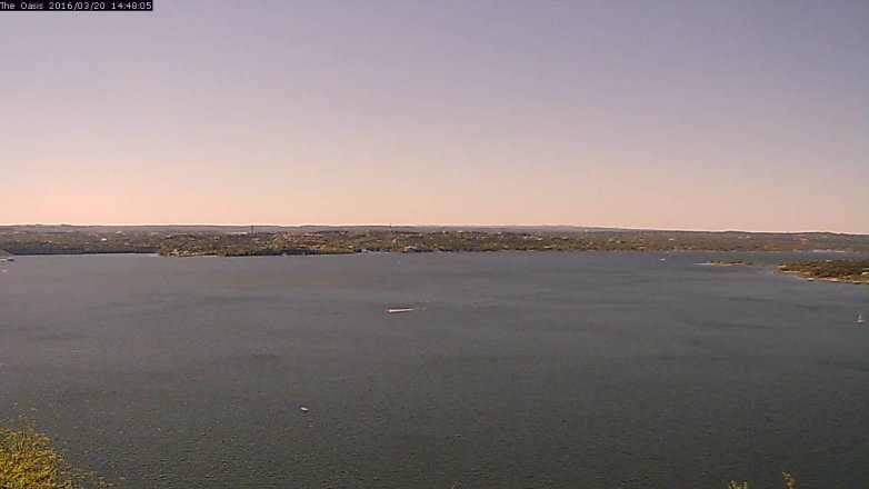 Lake Travis webcam, March 20, 2016 1:55 PM CT