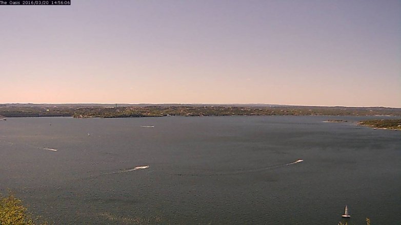 Lake Travis webcam, March 20, 2016 2:00 PM CT