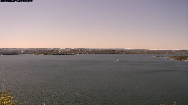 Lake Travis webcam, March 20, 2016 2:10 PM CT