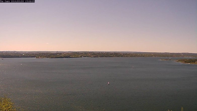 Lake Travis webcam, March 20, 2016 2:15 PM CT