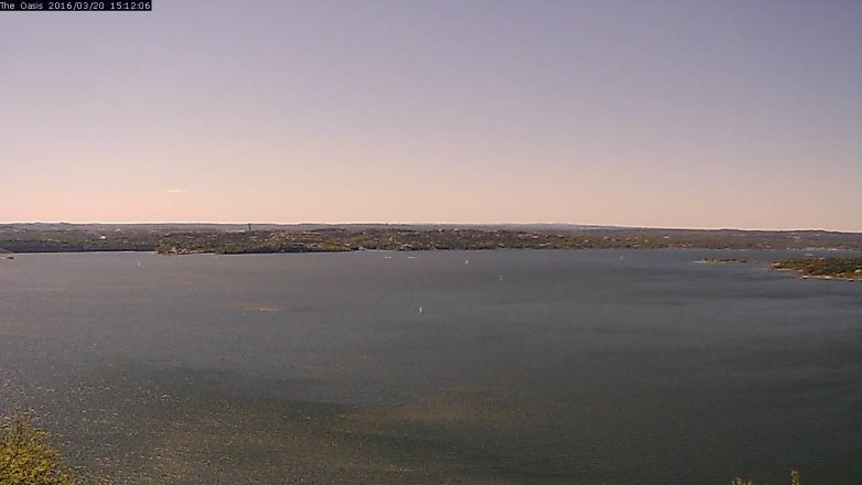 Lake Travis webcam, March 20, 2016 2:20 PM CT