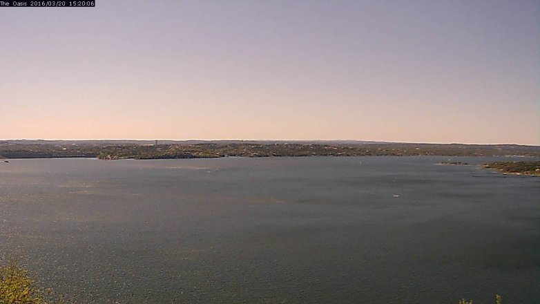Lake Travis webcam, March 20, 2016 2:25 PM CT