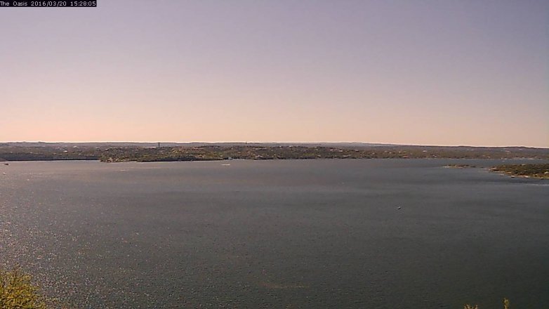 Lake Travis webcam, March 20, 2016 2:35 PM CT