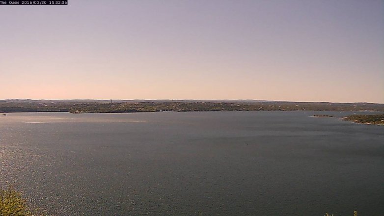 Lake Travis webcam, March 20, 2016 2:40 PM CT