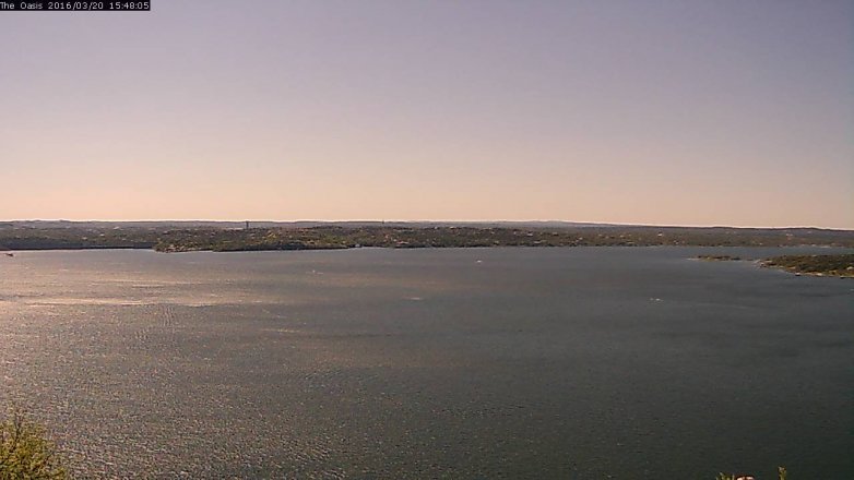 Lake Travis webcam, March 20, 2016 2:55 PM CT
