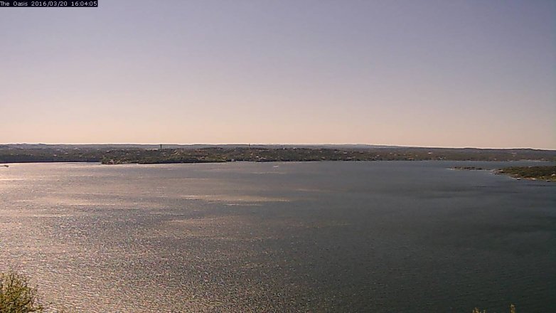 Lake Travis webcam, March 20, 2016 3:10 PM CT