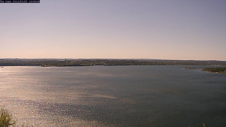 Lake Travis webcam, March 20, 2016 3:15 PM CT