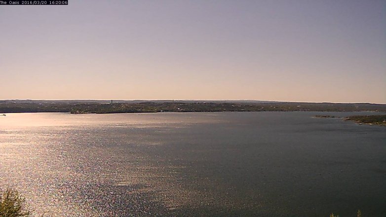 Lake Travis webcam, March 20, 2016 3:25 PM CT