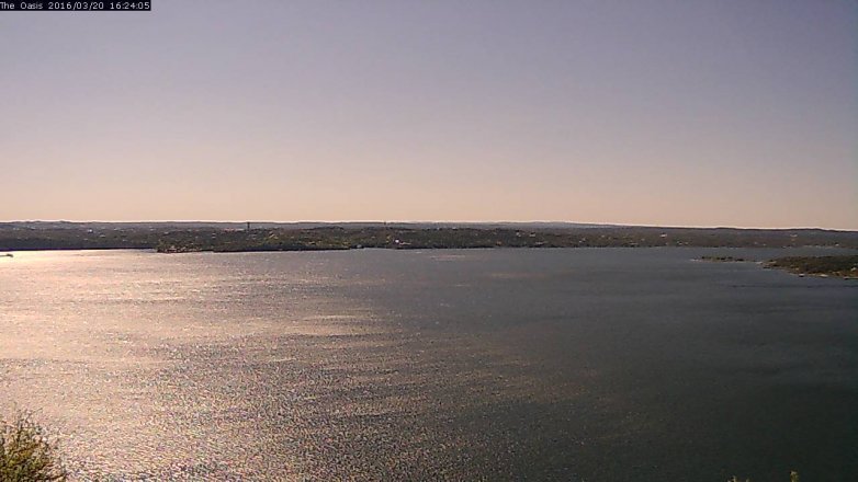 Lake Travis webcam, March 20, 2016 3:30 PM CT