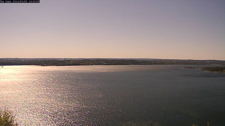 Lake Travis webcam, March 20, 2016 3:40 PM CT