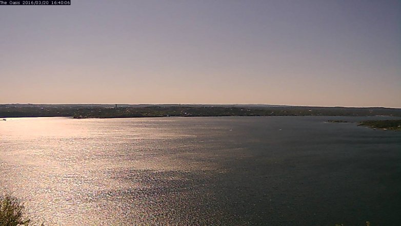 Lake Travis webcam, March 20, 2016 3:45 PM CT