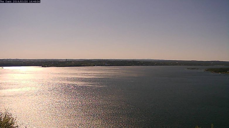 Lake Travis webcam, March 20, 2016 3:55 PM CT
