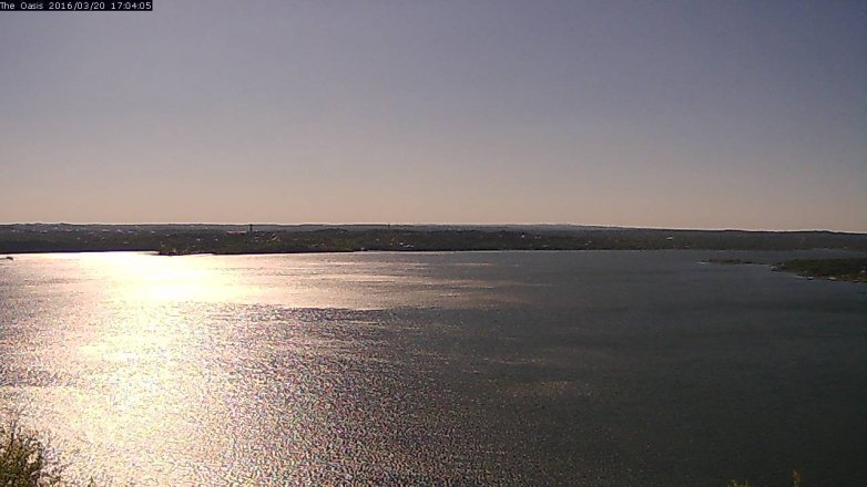 Lake Travis webcam, March 20, 2016 4:10 PM CT