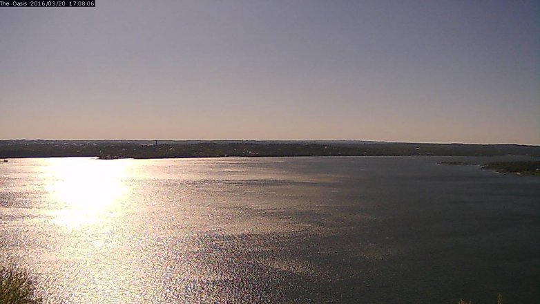 Lake Travis webcam, March 20, 2016 4:15 PM CT
