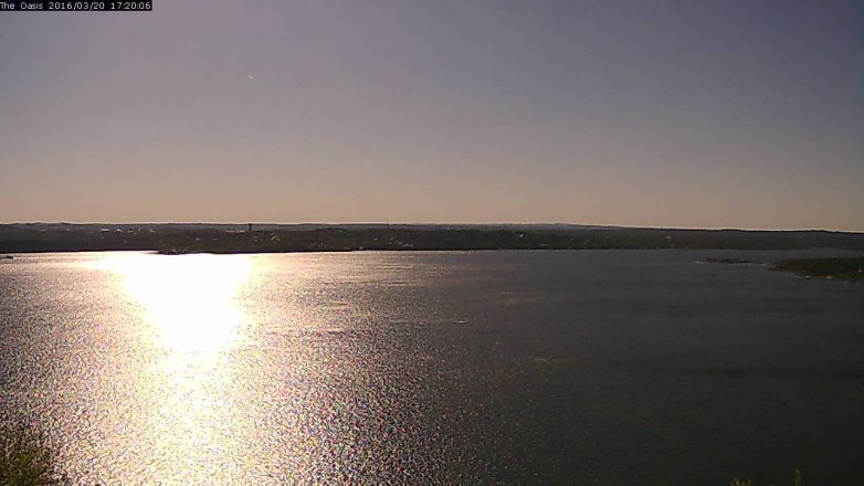 Lake Travis webcam, March 20, 2016 4:25 PM CT