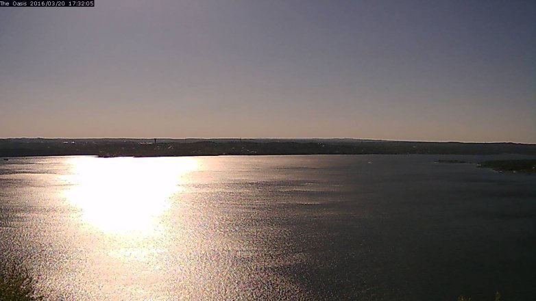 Lake Travis webcam, March 20, 2016 4:40 PM CT