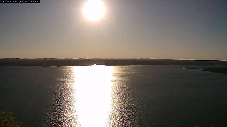 Lake Travis webcam, March 20, 2016 5:45 PM CT