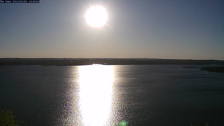 Lake Travis webcam, March 20, 2016 5:55 PM CT