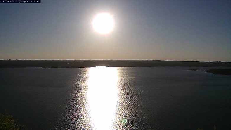 Lake Travis webcam, March 20, 2016 6:05 PM CT